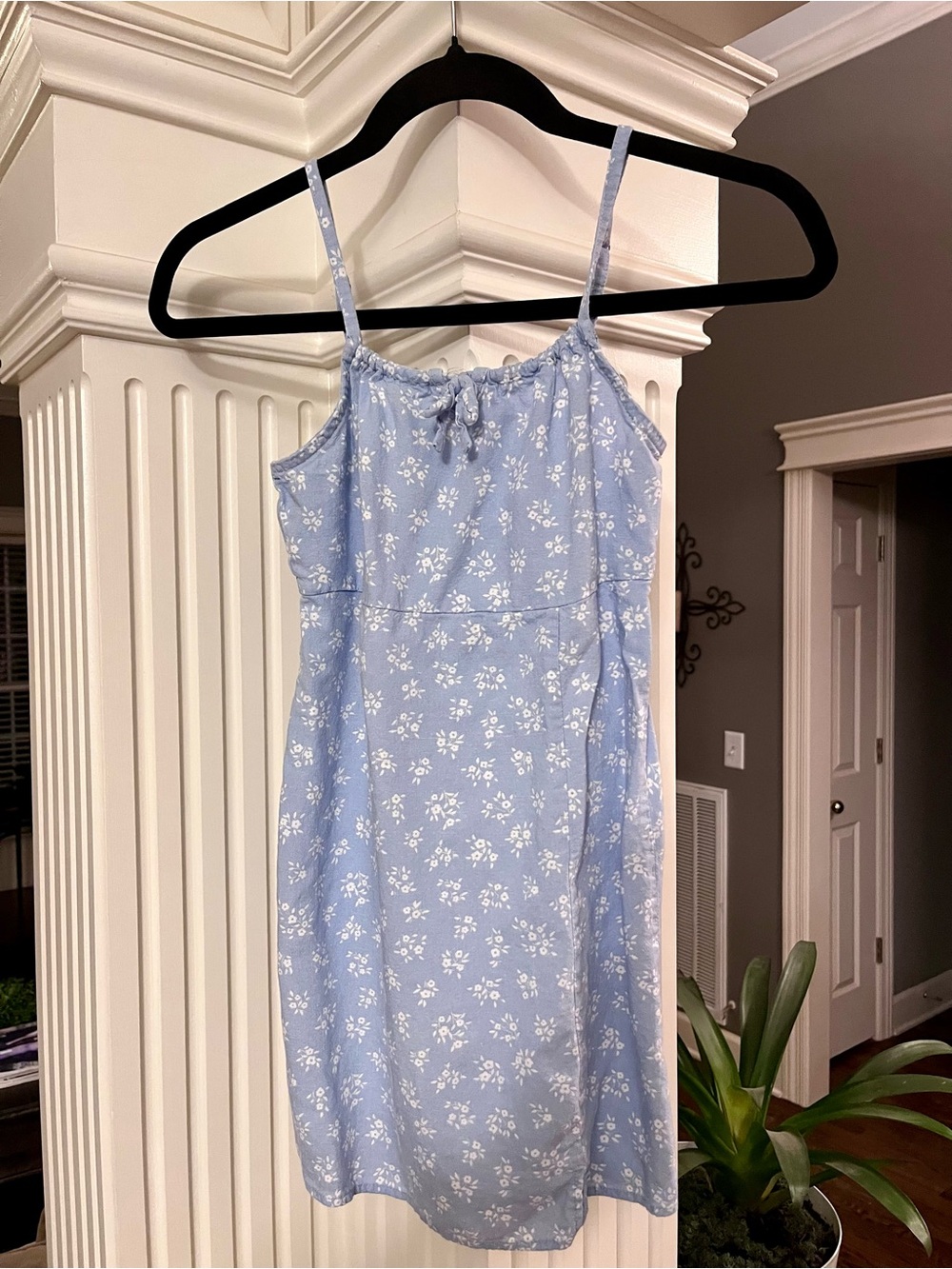 Cat & Jack Light Blue Floral Tie-Front Sundress